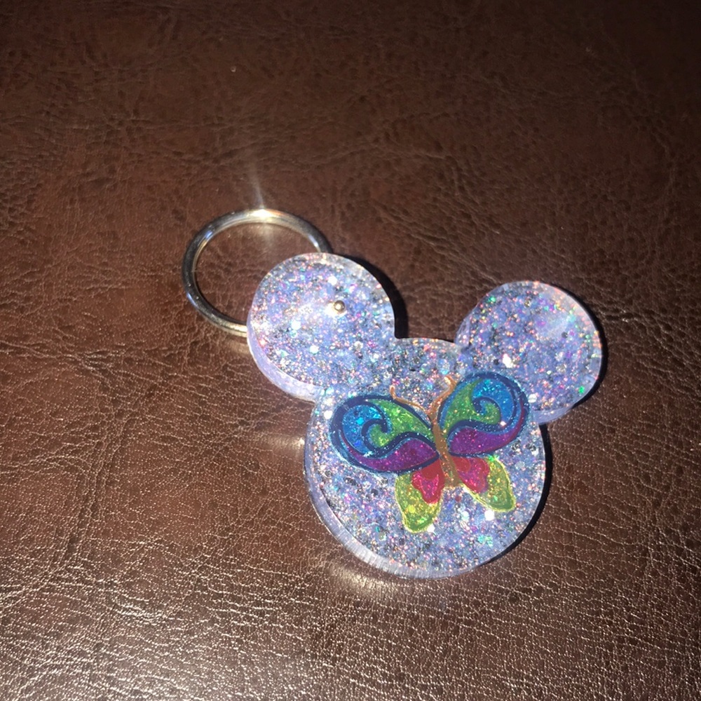 Pretty glitter keychain